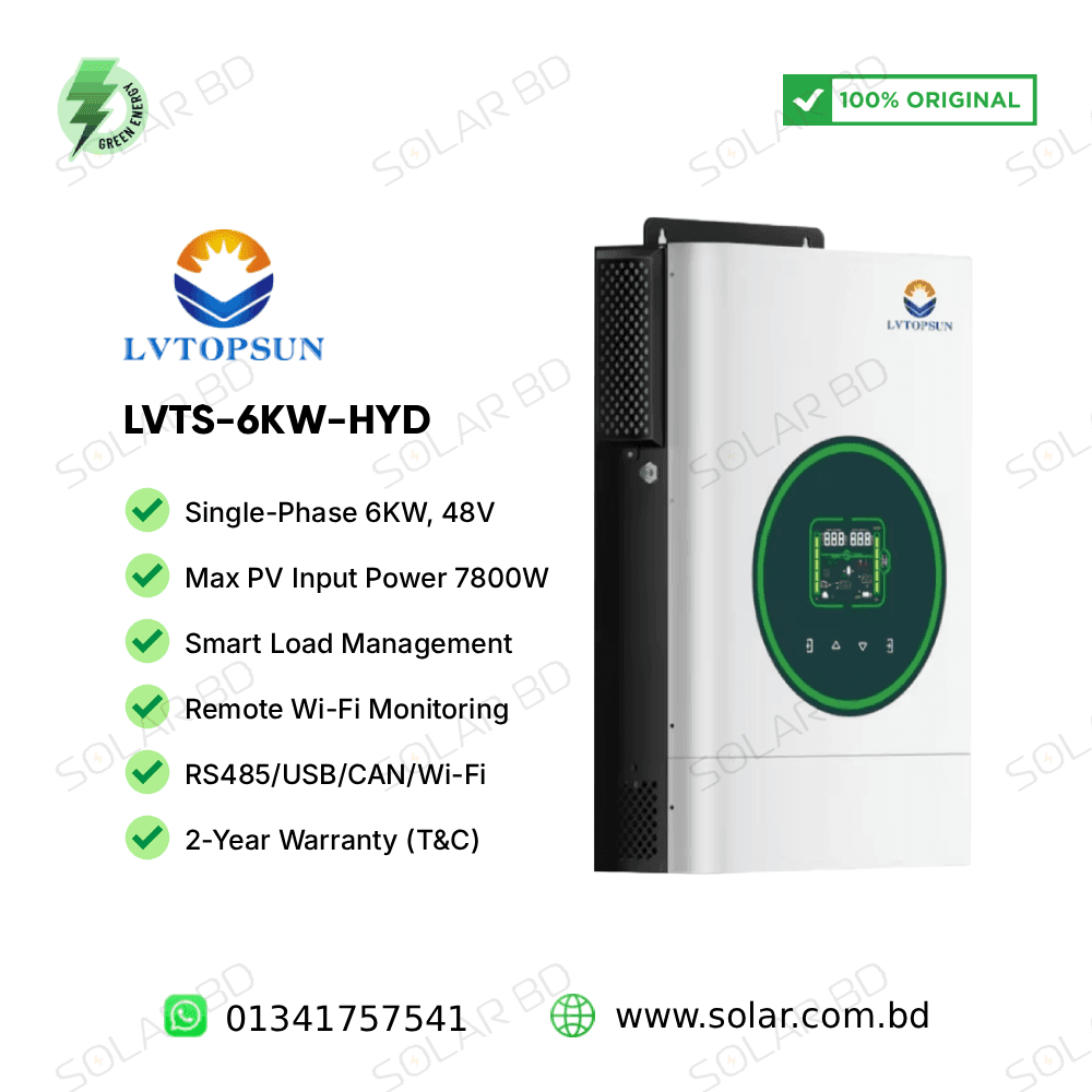 LVTOPSUN 6KW 48V Solar Off-Grid Hybrid Inverter