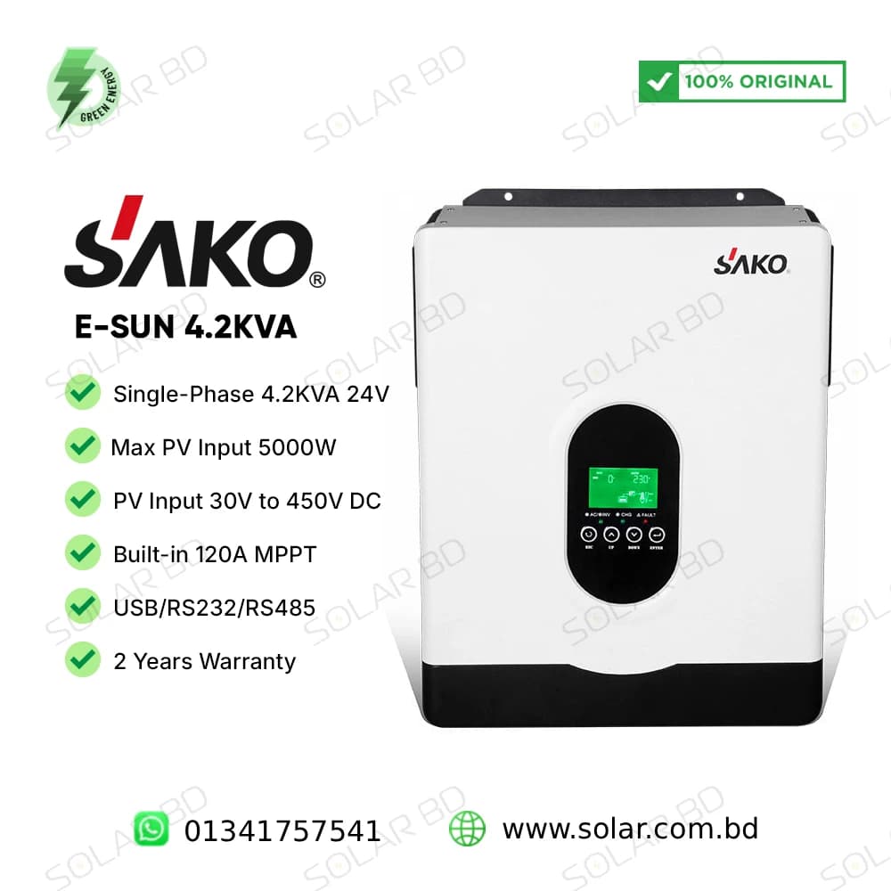 SAKO E SUN 4.2KVA 24V Off Grid Hybrid Inverter